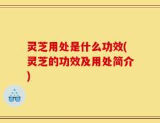 灵芝用处是什么功效(灵芝的功效及用处简介)