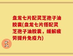 盘龙七片配灵芝孢子油胶囊(盘龙七片搭配灵芝孢子油胶囊，缓解疲劳提升免疫力)