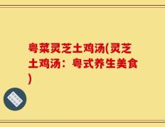 粤菜灵芝土鸡汤(灵芝土鸡汤：粤式养生美食)