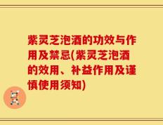 紫灵芝泡酒的功效与作用及禁忌(紫灵芝泡酒的效用、补益作用及谨慎使用须知)