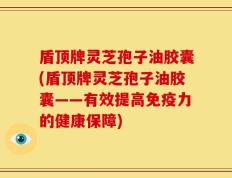盾顶牌灵芝孢子油胶囊(盾顶牌灵芝孢子油胶囊——有效提高免疫力的健康保障)