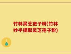 竹林灵芝孢子粉(竹林妙手提取灵芝孢子粉)