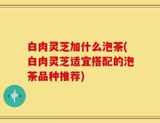 白肉灵芝加什么泡茶(白肉灵芝适宜搭配的泡茶品种推荐)