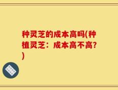 种灵芝的成本高吗(种植灵芝：成本高不高？)