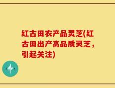 红古田农产品灵芝(红古田出产高品质灵芝，引起关注)