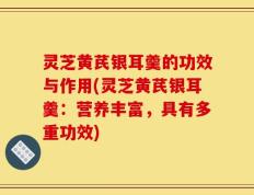 灵芝黄芪银耳羹的功效与作用(灵芝黄芪银耳羹：营养丰富，具有多重功效)