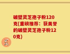破壁灵芝孢子粉120克(重磅推荐：获美誉的破壁灵芝孢子粉120克)