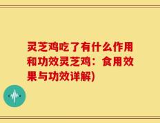 灵芝鸡吃了有什么作用和功效灵芝鸡：食用效果与功效详解)