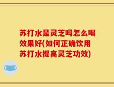 苏打水是灵芝吗怎么喝效果好(如何正确饮用苏打水提高灵芝功效)