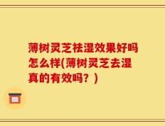 薄树灵芝祛湿效果好吗怎么样(薄树灵芝去湿真的有效吗？)