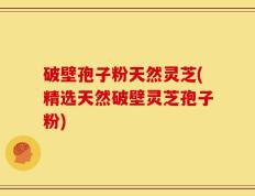 破壁孢子粉天然灵芝(精选天然破壁灵芝孢子粉)