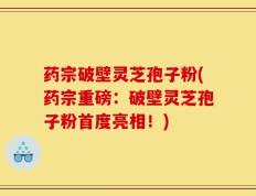 药宗破壁灵芝孢子粉(药宗重磅：破壁灵芝孢子粉首度亮相！)