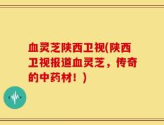 血灵芝陕西卫视(陕西卫视报道血灵芝，传奇的中药材！)