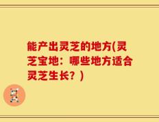 能产出灵芝的地方(灵芝宝地：哪些地方适合灵芝生长？)