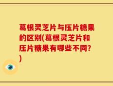 葛根灵芝片与压片糖果的区别(葛根灵芝片和压片糖果有哪些不同？)