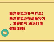 西洋参灵芝补气养血(西洋参灵芝提高免疫力，滋养血气 助您打造健康体魄)