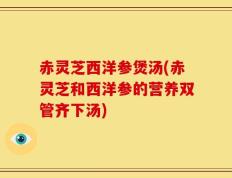 赤灵芝西洋参煲汤(赤灵芝和西洋参的营养双管齐下汤)