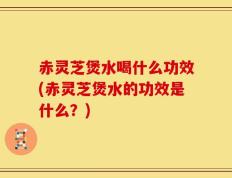 赤灵芝煲水喝什么功效(赤灵芝煲水的功效是什么？)