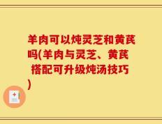 羊肉可以炖灵芝和黄芪吗(羊肉与灵芝、黄芪 搭配可升级炖汤技巧)