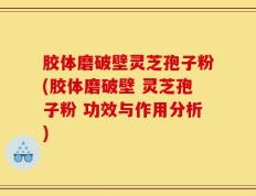 胶体磨破壁灵芝孢子粉(胶体磨破壁 灵芝孢子粉 功效与作用分析)