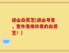 进山白灵芝(进山寻宝，意外发现珍贵的白灵芝！)
