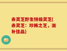 赤灵芝野生特级灵芝(赤灵芝：珍稀之芝，滋补佳品)