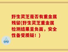 野生灵芝是否有重金属残留(野生灵芝重金属检测结果呈负面，安全性备受质疑！)