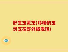 野生玉灵芝(珍稀的玉灵芝在野外被发现)