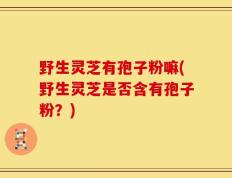 野生灵芝有孢子粉嘛(野生灵芝是否含有孢子粉？)