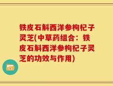 铁皮石斛西洋参枸杞子灵芝(中草药组合：铁皮石斛西洋参枸杞子灵芝的功效与作用)