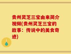贵州灵芝三宝由来简介视频(贵州灵芝三宝的故事：传说中的美食奇迹)