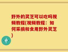 野外的灵芝可以吃吗视频教程(视频教程：如何采摘和食用野外灵芝)