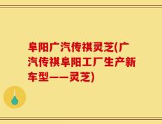 阜阳广汽传祺灵芝(广汽传祺阜阳工厂生产新车型——灵芝)