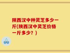 陕西汉中种灵芝多少一斤(陕西汉中灵芝价格一斤多少？)