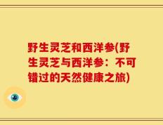 野生灵芝和西洋参(野生灵芝与西洋参：不可错过的天然健康之旅)