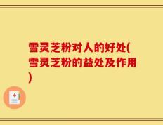 雪灵芝粉对人的好处(雪灵芝粉的益处及作用)