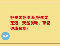 野生灵芝浸酒(野生灵芝酒：天然美味，享受健康奢华)