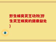 野生蜂窝灵芝功效(野生灵芝蜂窝的健康益处)