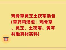 鸡骨草灵芝土茯苓汤包(草药鸡汤包：鸡骨草、灵芝、土茯苓、黄芩共融真材实料)