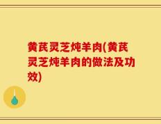 黄芪灵芝炖羊肉(黄芪灵芝炖羊肉的做法及功效)