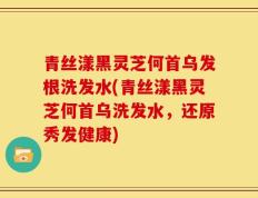 青丝漾黑灵芝何首乌发根洗发水(青丝漾黑灵芝何首乌洗发水，还原秀发健康)
