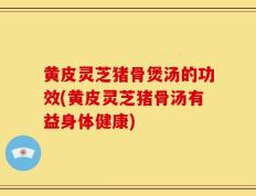 黄皮灵芝猪骨煲汤的功效(黄皮灵芝猪骨汤有益身体健康)