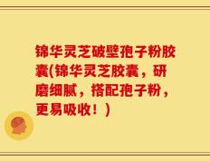 锦华灵芝破壁孢子粉胶囊(锦华灵芝胶囊，研磨细腻，搭配孢子粉，更易吸收！)