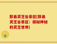 黟县灵芝谷景区(黟县灵芝谷景区：探秘神秘的灵芝世界)