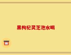 黑枸杞灵芝泡水喝