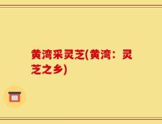 黄湾采灵芝(黄湾：灵芝之乡)