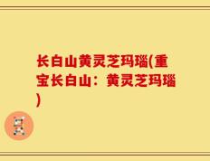 长白山黄灵芝玛瑙(重宝长白山：黄灵芝玛瑙)