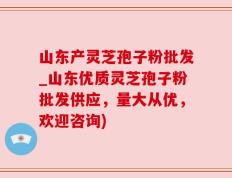 山东产灵芝孢子粉批发_山东优质灵芝孢子粉批发供应，量大从优，欢迎咨询)