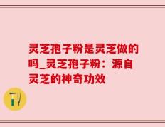 灵芝孢子粉是灵芝做的吗_灵芝孢子粉：源自灵芝的神奇功效