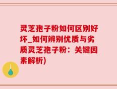 灵芝孢子粉如何区别好坏_如何辨别优质与劣质灵芝孢子粉：关键因素解析)